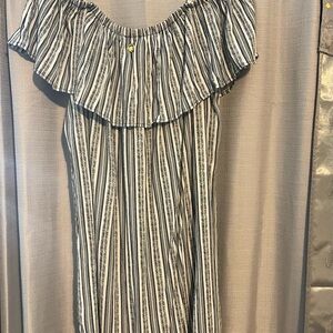 HawaiianTropic  Striped Off-Shoulder Dress